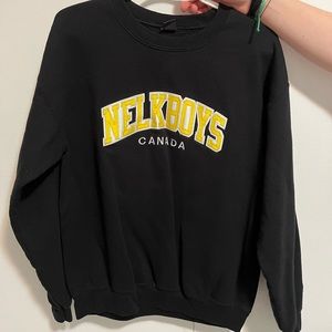 OG Nelk boys black crew neck one of the first and original sweaters sold by Nelk